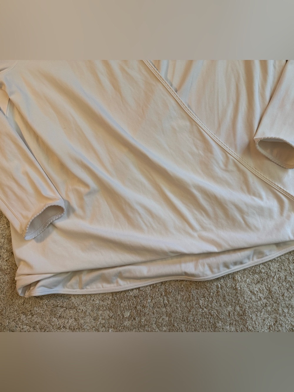 Lululemon white wrap top, size 12, in EUC (see notes) - Picture 4 of 7